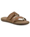 Cliffs By White Mountain Fancify Toe Loop Sandal In Natural Burnished Smooth