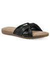 Cliffs By White Mountain Fasha Slide Sandal In Black Smooth