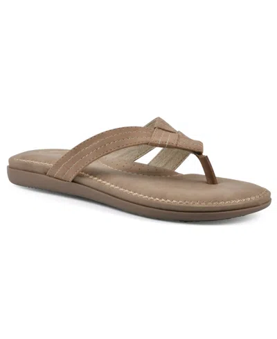 Cliffs By White Mountain Fateful Flip Flop In Natural Nubuck