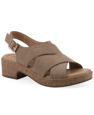 Cliffs By White Mountain Women's Finlee Block Heel Sandals In Brown