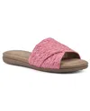 Cliffs By White Mountain Flawless Slide Sandal In Fuchsia Raffia
