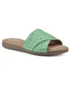 Cliffs By White Mountain Flawless Slide Sandal In Green Raffia