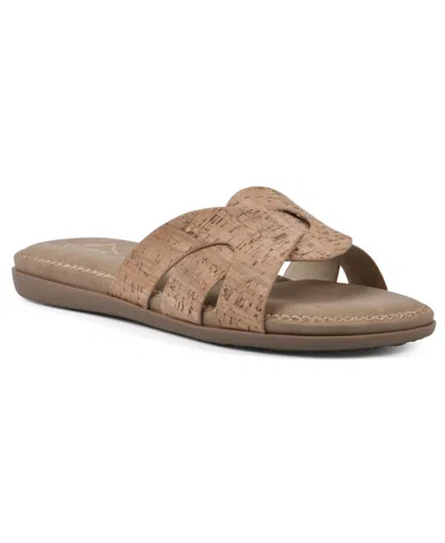 Cliffs By White Mountain Women's Fortunate Slide Sandal In Natural Cork- Polyurethane