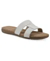 Cliffs By White Mountain Fraida Slide Sandal In White Nubuck