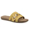 Cliffs By White Mountain Fraly Raffia Slide Sandal In Yellow Raffia