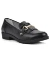 Cliffs By White Mountain Galeena Buckle Kiltie Loafer In Black,smooth