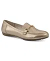Cliffs By White Mountain Genius Chain Bit Embossed Loafer In Gold Snake Print