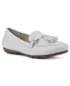 Cliffs By White Mountain Gush Tassel Loafer In White Smooth- Polyurethane