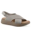 Cliffs By White Mountain Harleen Flatform Slingback Sandal In Gray