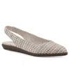 Cliffs By White Mountain Memory Slingback Flat In Multi Raffia- Textile