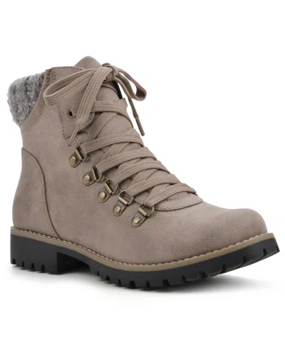 Cliffs By White Mountain Women's Primed Lace-up Boot In Taupe,fabric