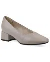 Cliffs By White Mountain Women's Quintesa Block Heel Dress Pumps In Taupe Smooth