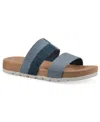 Cliffs By White Mountain Tammy Slide Sandal In Mid-blue Denim