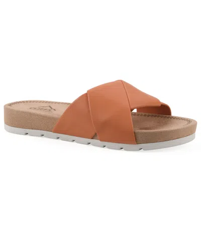 Cliffs By White Mountain Tincie Slide Sandal In Orange