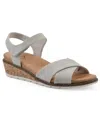 Cliffs By White Mountain Tinna Wedge Sandal In Ice Nubuck