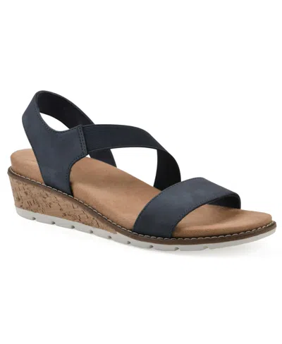 CLIFFS BY WHITE MOUNTAIN WOMEN'S TINNLEY WEDGE SLIP-ON SANDALS