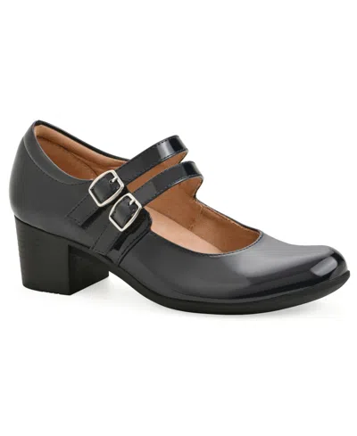 Cliffs By White Mountain Women's Tristin Round Toe Pumps In Navy Patent