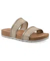 Cliffs By White Mountain Tropical Slide Sandal In Platino Metallic Smooth
