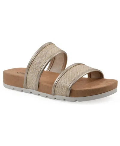 CLIFFS BY WHITE MOUNTAIN WOMEN'S TROPICAL SLIDE SLIP-ON SANDALS