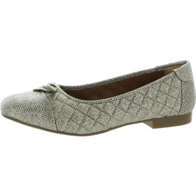Cliffs By White Mountain Womens Bow Manmade Flat Shoes In Gold