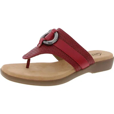Cliffs By White Mountain Womens Embellished Manmade Thong Sandals In Multi