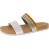 Cliffs By White Mountain Womens Padded Insole Slide Sandals In Multi