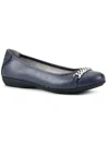 Cliffs By White Mountain Womens Faux Leather Embellished Ballet Flats In Multi