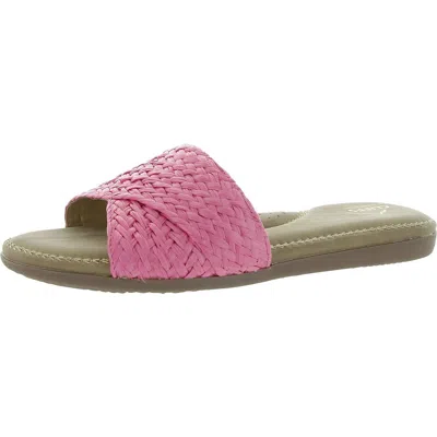 CLIFFS BY WHITE MOUNTAIN WOMENS SLIP ON OPEN TOE SLIDE SANDALS