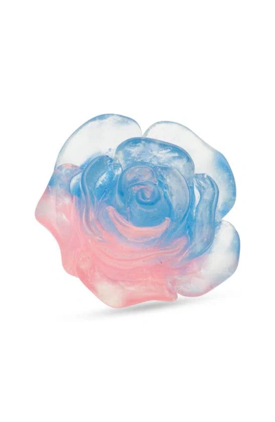 Clifton Wilson Blue & Pink Pastel Lapel Flower In Light Blue