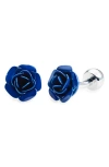 Clifton Wilson Blue Rose Brass Cuff Links