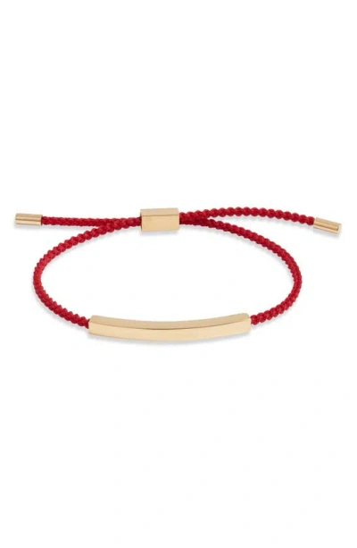 Clifton Wilson Braided Slider Bracelet In Red