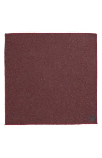 Clifton Wilson Burgundy Cashmere Pocket Square