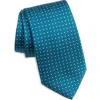 Clifton Wilson Dot Silk Tie In Petrol