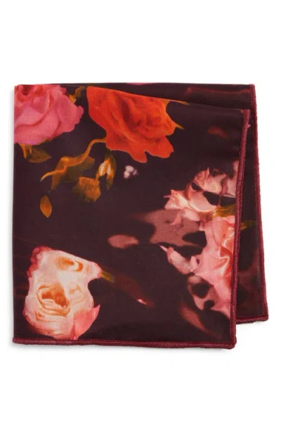 Clifton Wilson Floral Cotton Pocket Square In Green