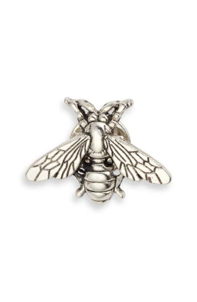 Clifton Wilson Fly Lapel Pin In Silver
