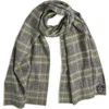 Clifton Wilson Glen Plaid Wool Scarf In Black