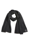Clifton Wilson Glen Plaid Wool Scarf In Gray