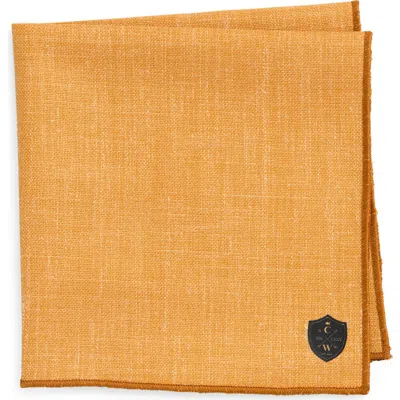 Clifton Wilson Gold Linen Pocket Square