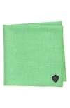 Clifton Wilson Green Cashmere & Wool Pocket Square