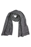 Clifton Wilson Herringbone Wool Scarf In Dark Gray