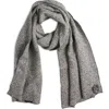 Clifton Wilson Herringbone Wool Scarf In Gray