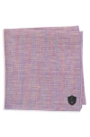 Clifton Wilson Lavender & Blue Stripe Linen Pocket Square