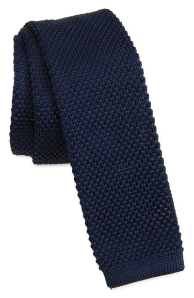 Clifton Wilson Navy Knit Silk Tie