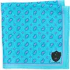 Clifton Wilson Paisley Wool Pocket Square In Teal