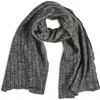 Clifton Wilson Pinstripe Herringbone Wool Scarf In Black