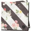 Clifton Wilson Print Linen Pocket Square In Black