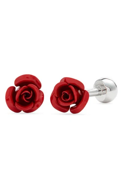 Clifton Wilson Rose Bud Cuff Links In Red