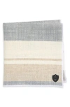 Clifton Wilson Stripe Linen Pocket Square