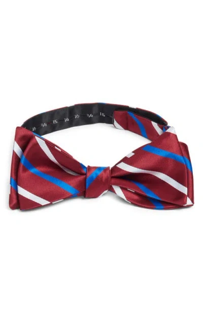 Clifton Wilson Stripe Silk Bow Tie In Neutral