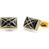 Clifton Wilson Two Tone Rectangular Cuff Links
